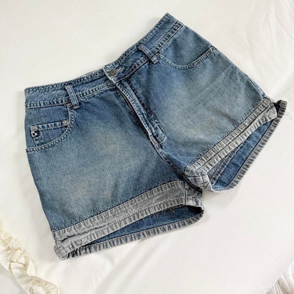 Y2k mini‎ jean  shorts  y2k route 66 denim shorts size 9